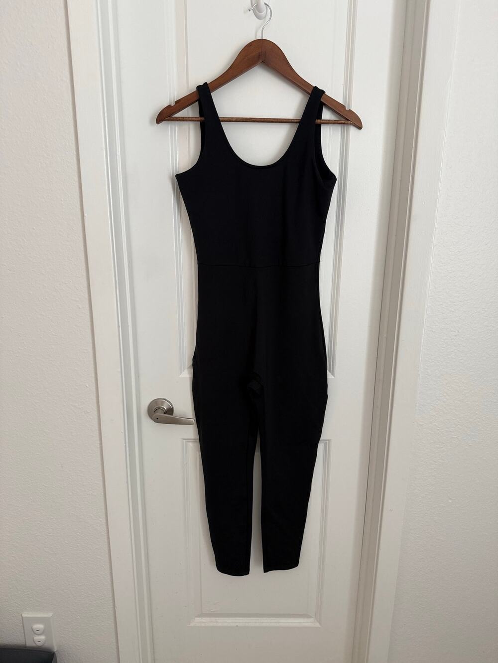 Girlfriend Collective Black Unitard Size Medium Scoop Neck Athleisure